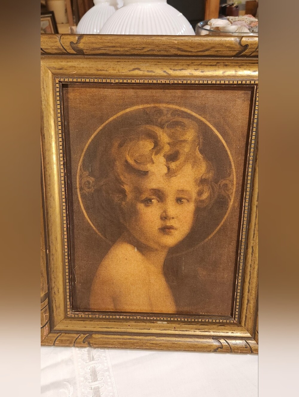 Vintage "Light Of The World" Print- By C.Bosseron Chambers-Pub. Edward Gross Co.